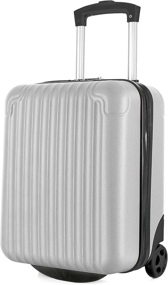 bagaglio-40x30x20-531zrs-1.jpg R.Leone Valigia 40x30x20 cm Trolley Bagaglio a mano 2 Ruote in ABS adatto Wizz Air, Vueling, Volotea 288 (Argento, Valigia 40x30x20 cm, 2 Ruote) : ... - immagine 1