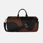 SPRAYGROUND Borsone JETSTREAM BROWN DUFFLE marrone e nero per uomo e donna UNI