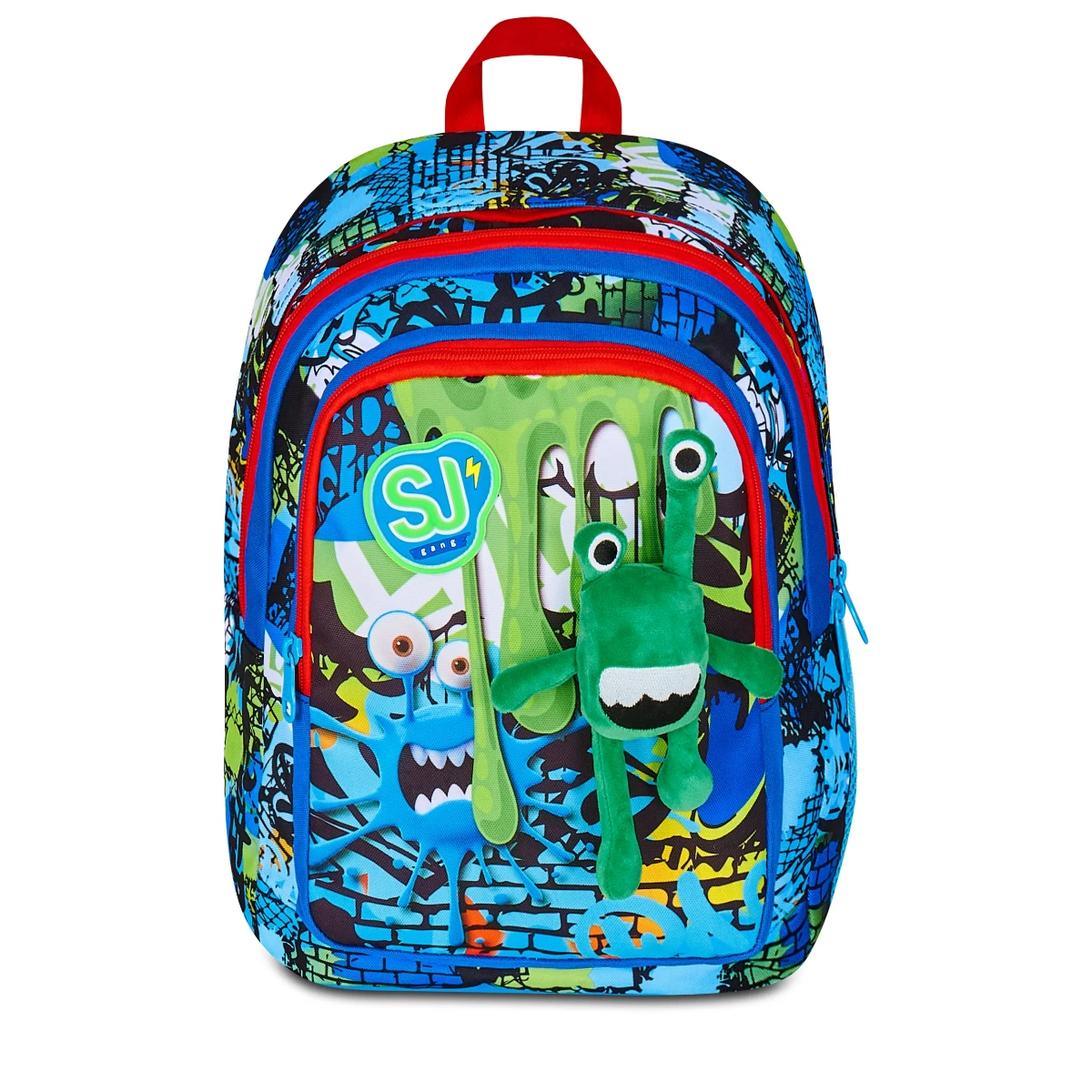 sj-zaini-790liy.webp Zaino SJ Tondo Bambino MOSTRICIATTOLO Verde Fantasys Boy - immagine 1