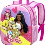 Zaino asilo Bambina Barbie 3D con tasche laterali 31cm