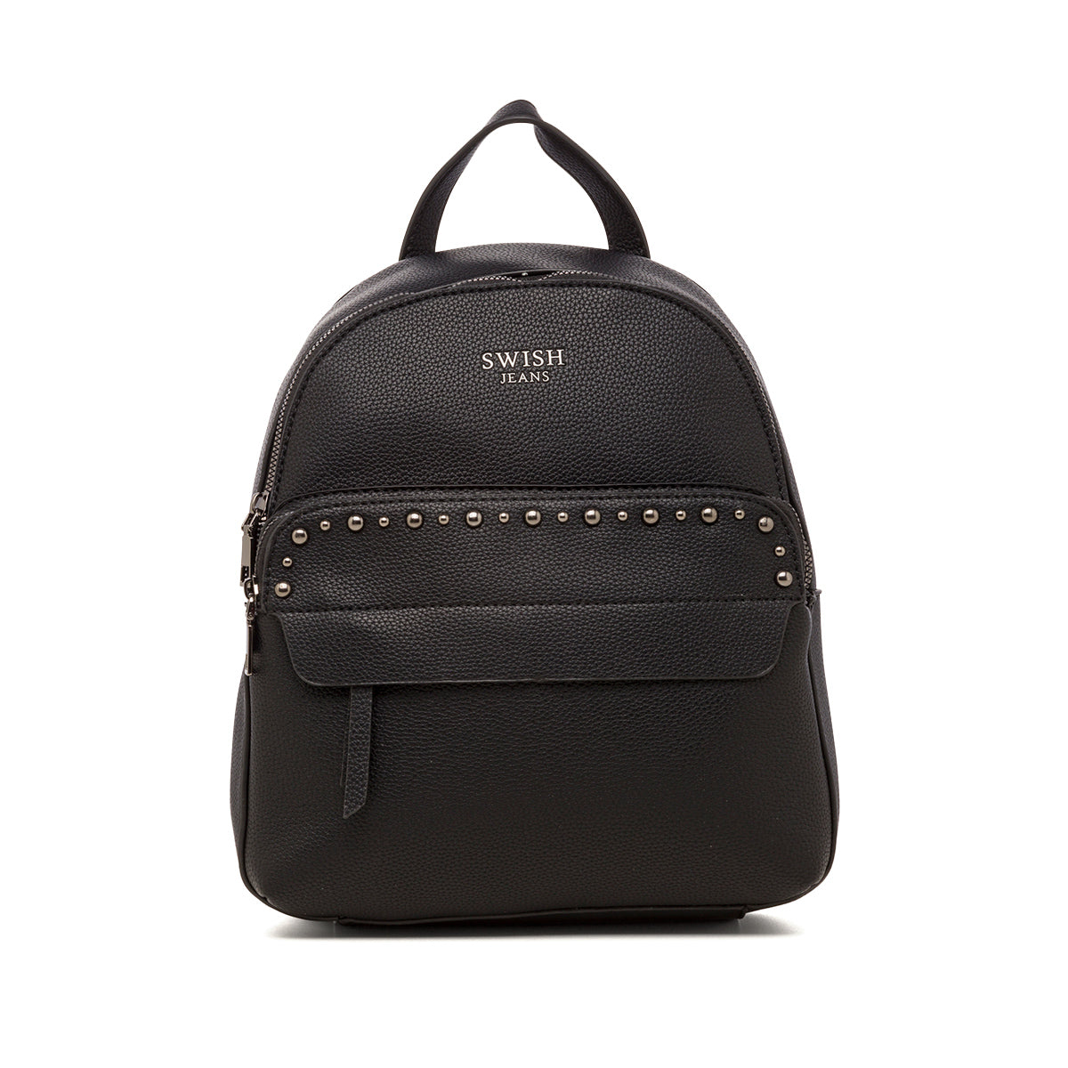 zainetto-donna-nero-381jwz-1.jpg Zaino da donna nero con dettaglio borchie Swish Jeans - immagine 1