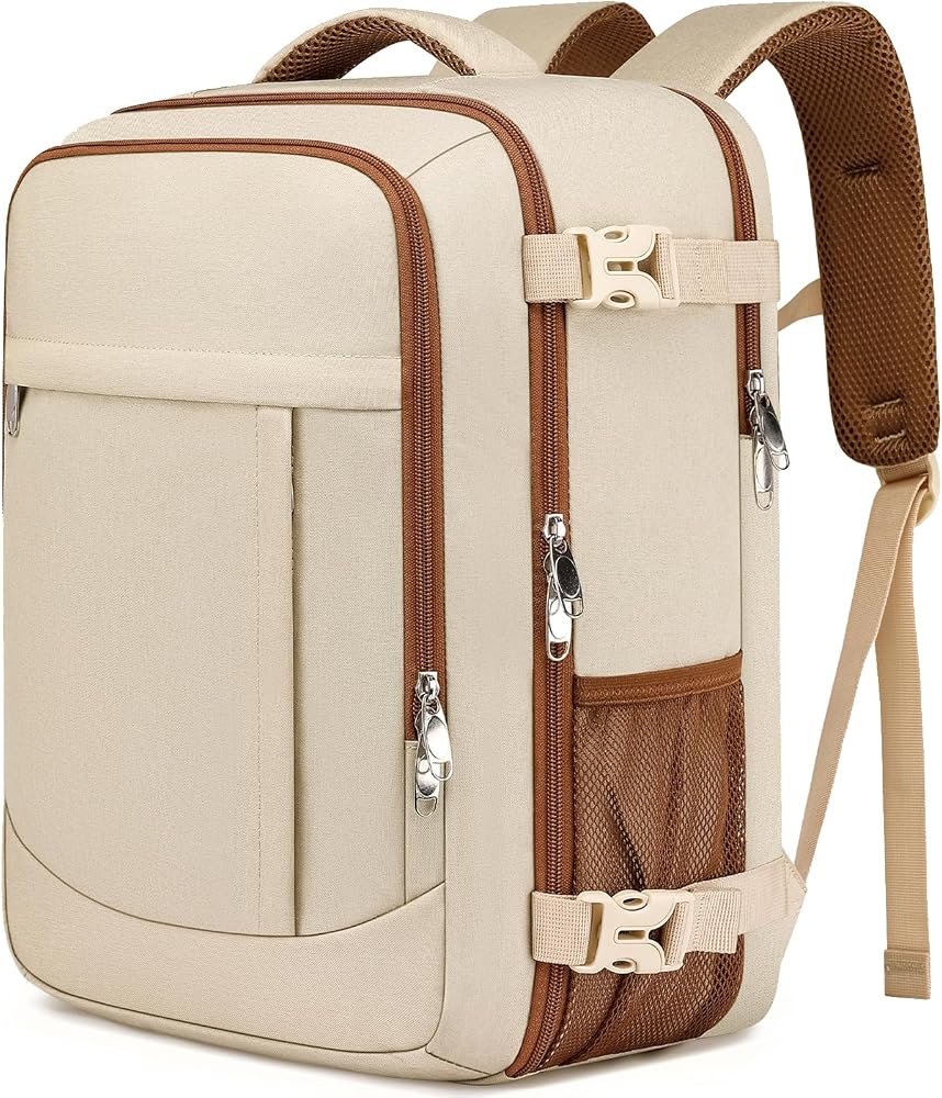 zaino-aereo-573ygn-1.jpg LIGSAN Zaino da Viaggio Aereo 40x30x20cm 24L per Ryanair, Bagaglio a Mano con Scomparto Impermeabile e Tasca Antifurto, Zaino per Laptop 15.6 Pollici ... - immagine 1