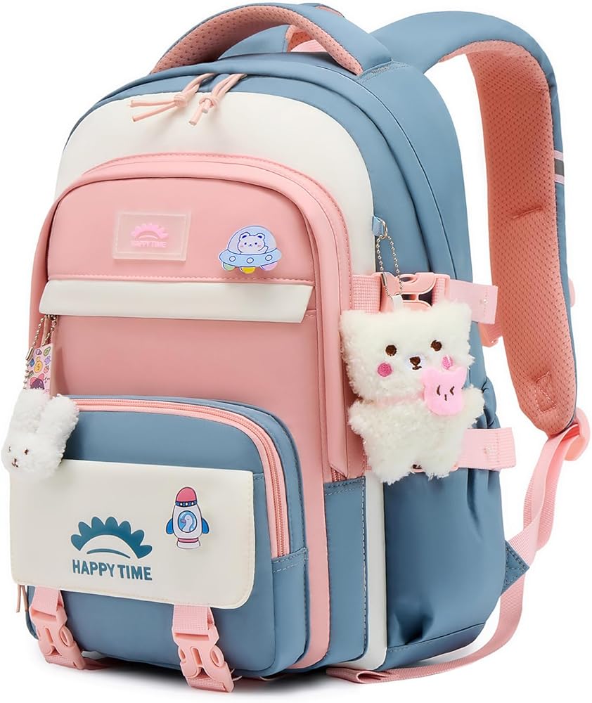 zaino-bambina-359odt-1.jpg Tanou Zaino Bambina Scuola Elementare, 7 12 anni | 20L Zaino Scuola Bambini con Ciondolo Carino, Leggero e Impermeabile Zaini per la Scuola in Nylon, ... - immagine 1
