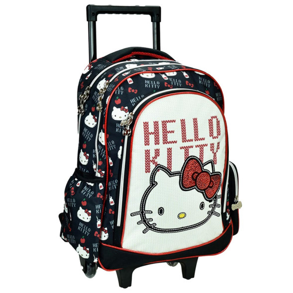 zaino-con-ruote-574ebs-1.jpg Hello Kitty Strass 46 CM Trolley Zaino con ruote di fascia alta - immagine 1