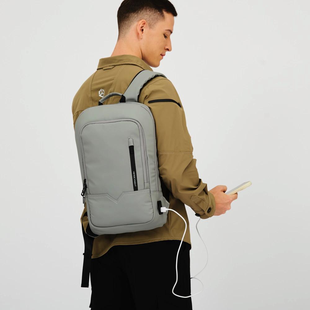 zaino-da-lavoro-uomo-461jao-1.jpg Zaino da lavoro da uomo Zaino da lavoro sottile impermeabile Borsa per laptop da 14 pollici Zaino da viaggio USB Zaino da scuola per esterno da donna Nero acquista in modo economico — - immagine 1
