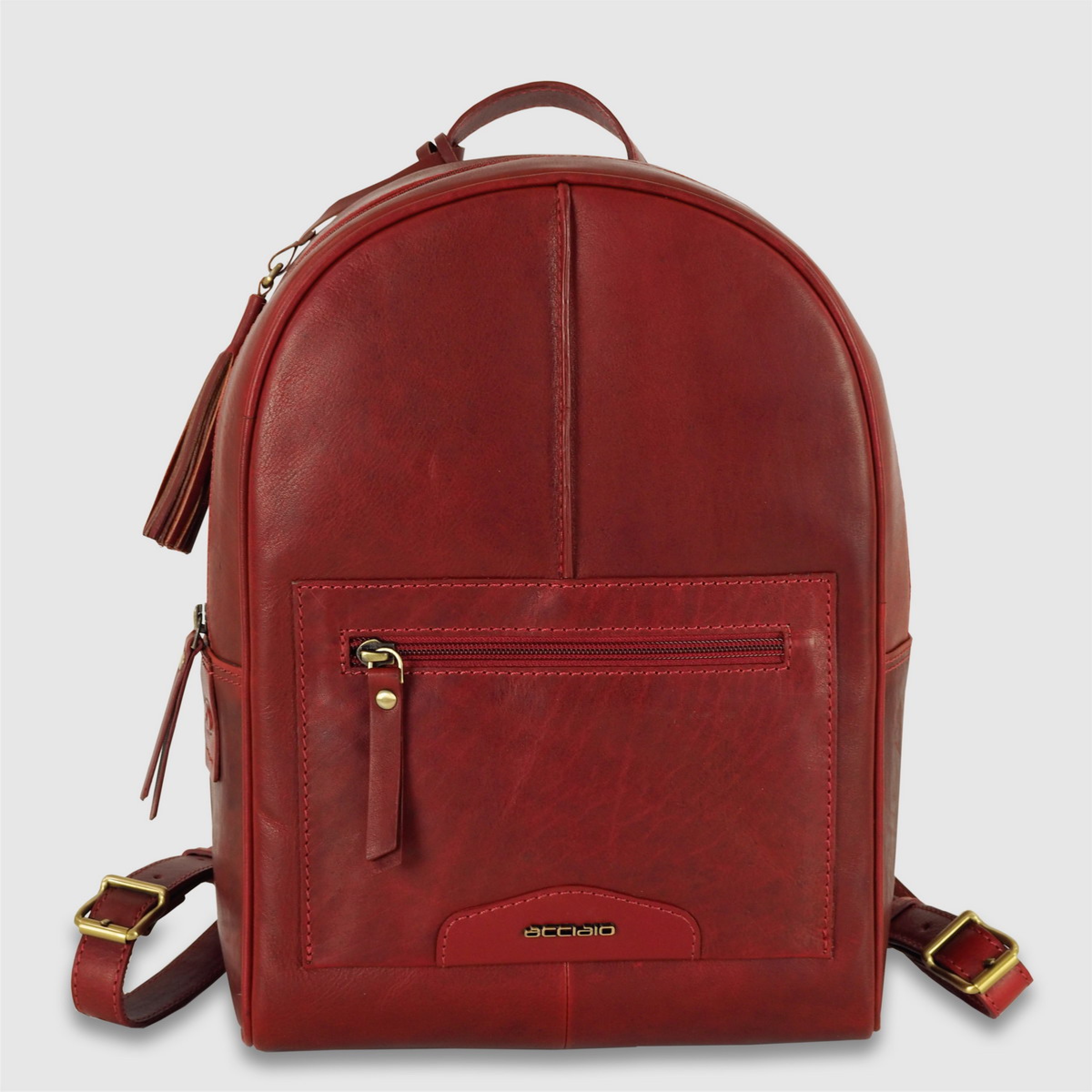 zaino-di-pelle-donna-967onu-1.jpg Zaino donna in pelle Victoria Rosso | Acciaio® - immagine 1