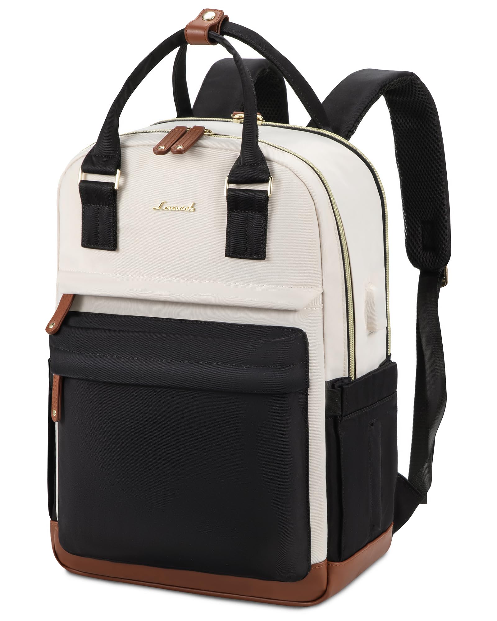 zaino-donna-lavoro-370ghg-1.jpg LOVEVOOK Zaino Porta PC Donna, 15.6 Pollici Zaino da Viaggio Scuola Università Grande, Impermeabile Zaino Lavoro Ufficio Antifurto Elegante, Computer ... - immagine 1