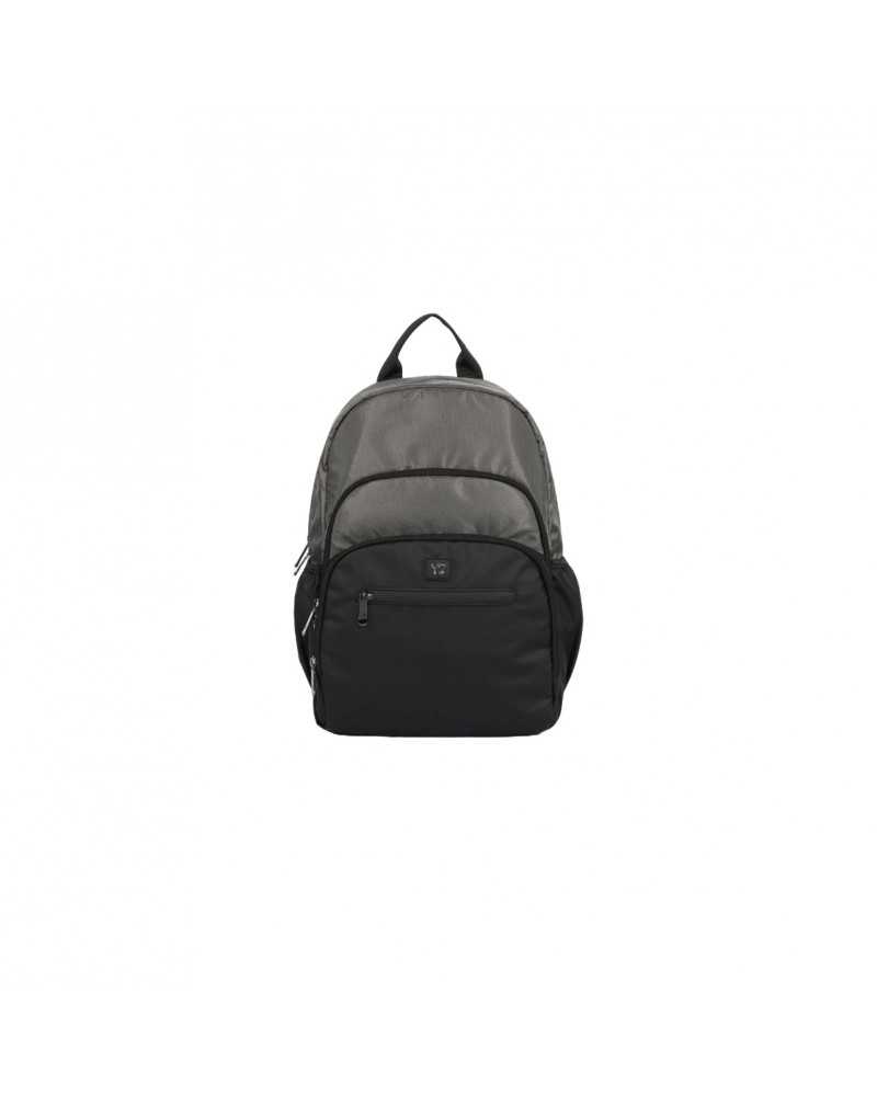 zaino-piccolo-uomo-084sxy-1.jpg Zaino Ynot uomo piccolo tre zip in tessuto tecnico e tessuto - immagine 1