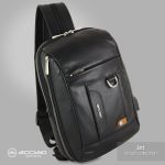 Monospalla uomo Zaino piccolo Jet pelle Nero | Acciaio®
