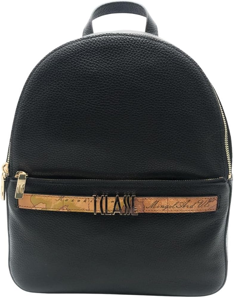 zaino-prima-classe-483bix-1.jpg ALVIERO MARTINI 1a CLASSE Zaino comodo, pratico e capiente con logo lettering metallico color oro sul fronte. Dispone di un ampio scomparto principale, taschini interni di cui uno con zip, taschino us : - immagine 1