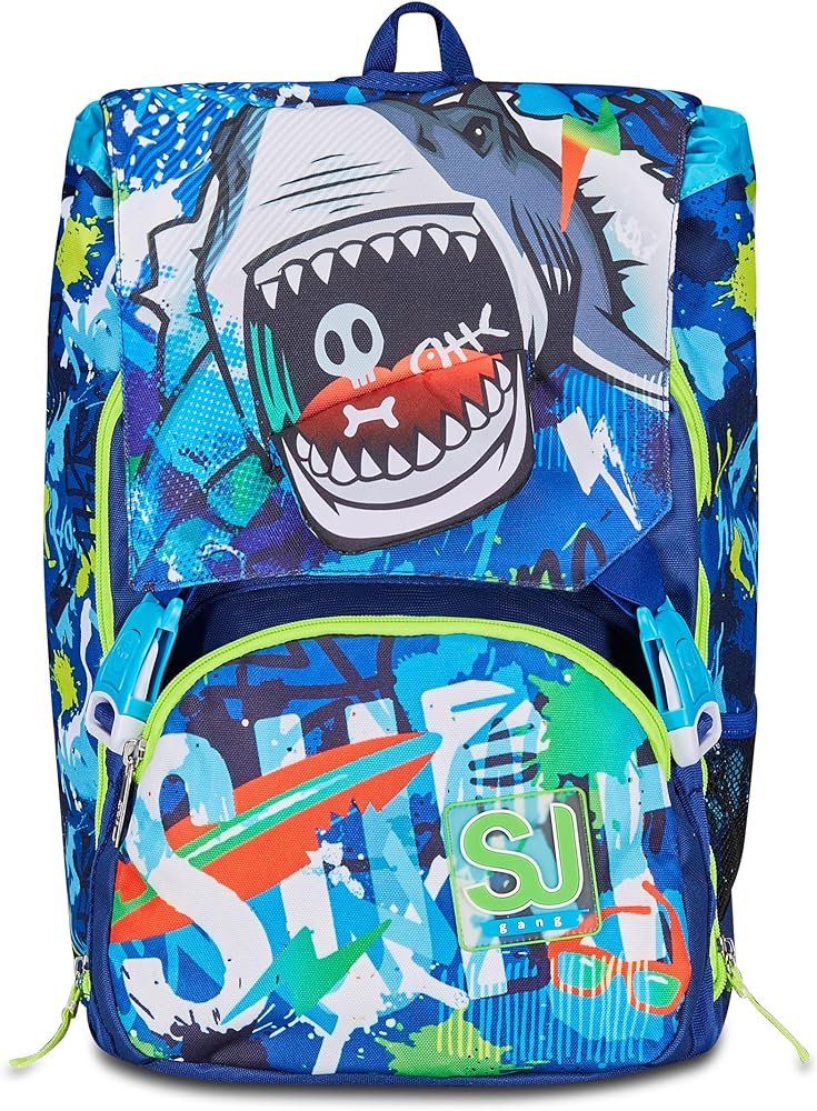 zaino-sj-233zmi-1.jpg Seven SJ GANG STYLE JAM GANG Zaino Scuola Estensibile, Blu, Sharkstory, Zaino Doppio Scomparto Estensibile Tramite Zip Laterali, Tasca Porta Borraccia, Scuole Elementari e Medie, Bambino Ragazzo : Amazon.it: Moda - immagine 1